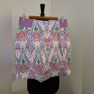 Lady Hagen High Waisted Skort Skirt Shorts Golf Stretch Purple Paisley size s